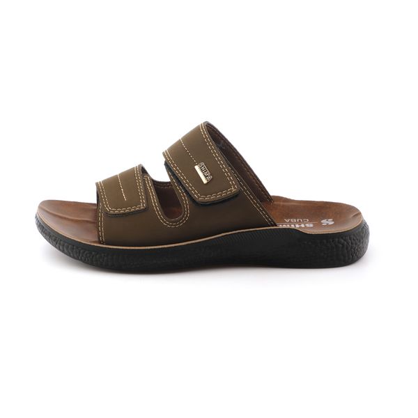 صندل مردانه کفش شیما مدل کوبا زیتونی