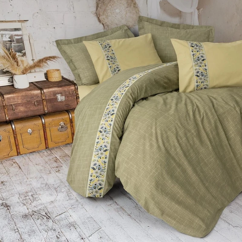 سرویس ملحفه 2 نفر 4 تکه کاتن باکس مدل Folk Art Elowen Sari C.K