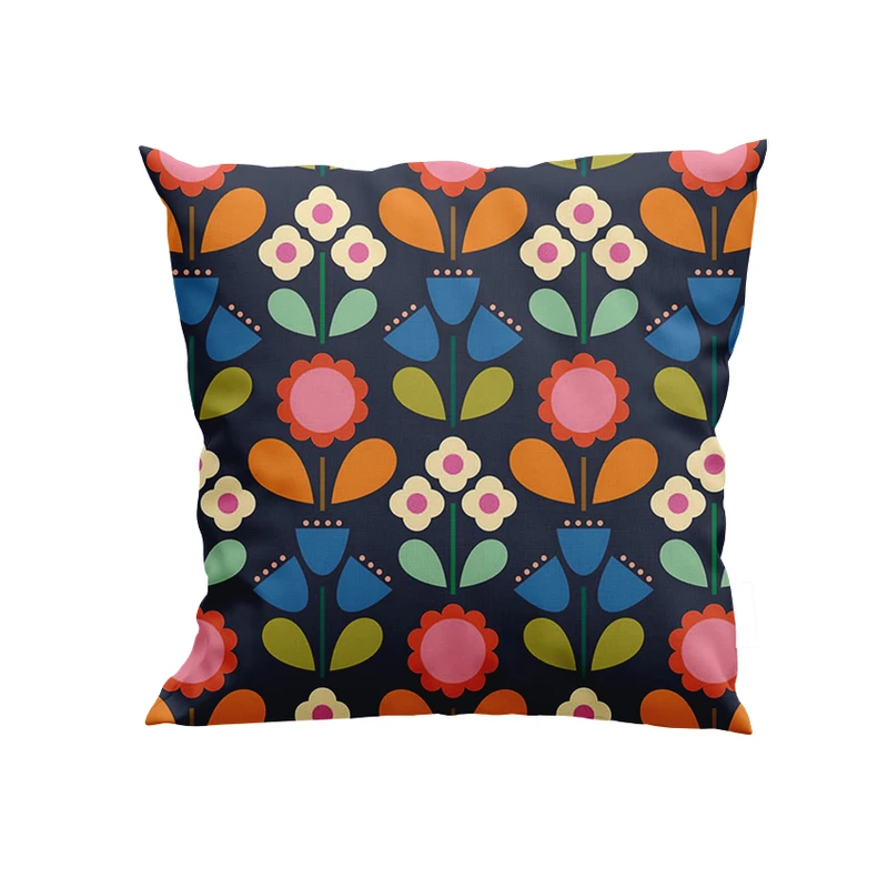 کوسن پاد آفرین مدل گل های فانتزی کد DKK612