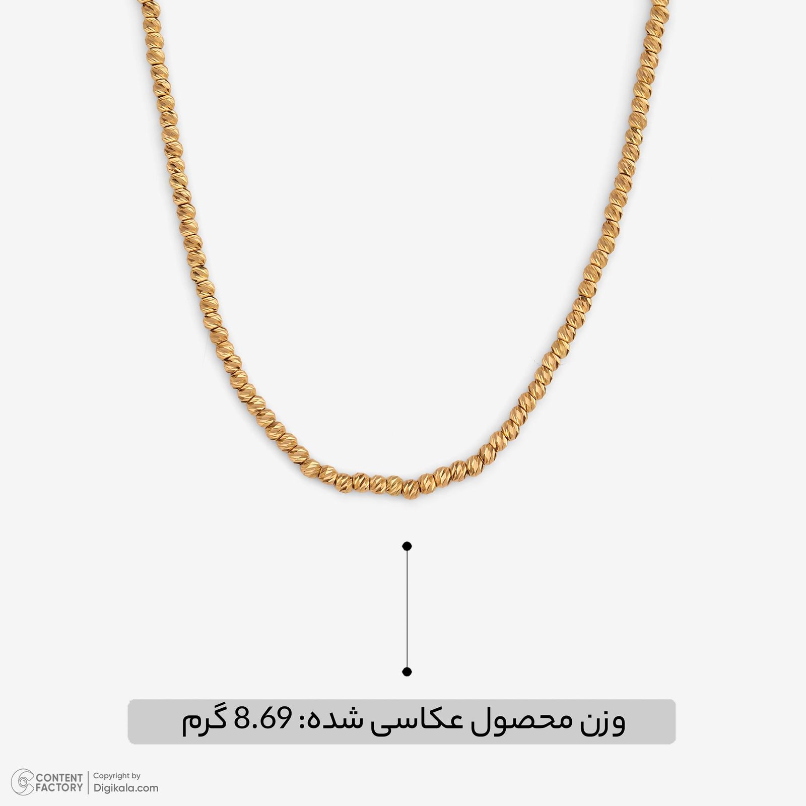 گردنبند طلا 18 عیار زنانه با زنجیر البرنادو وی گالری مدل NC1703 -  - 6
