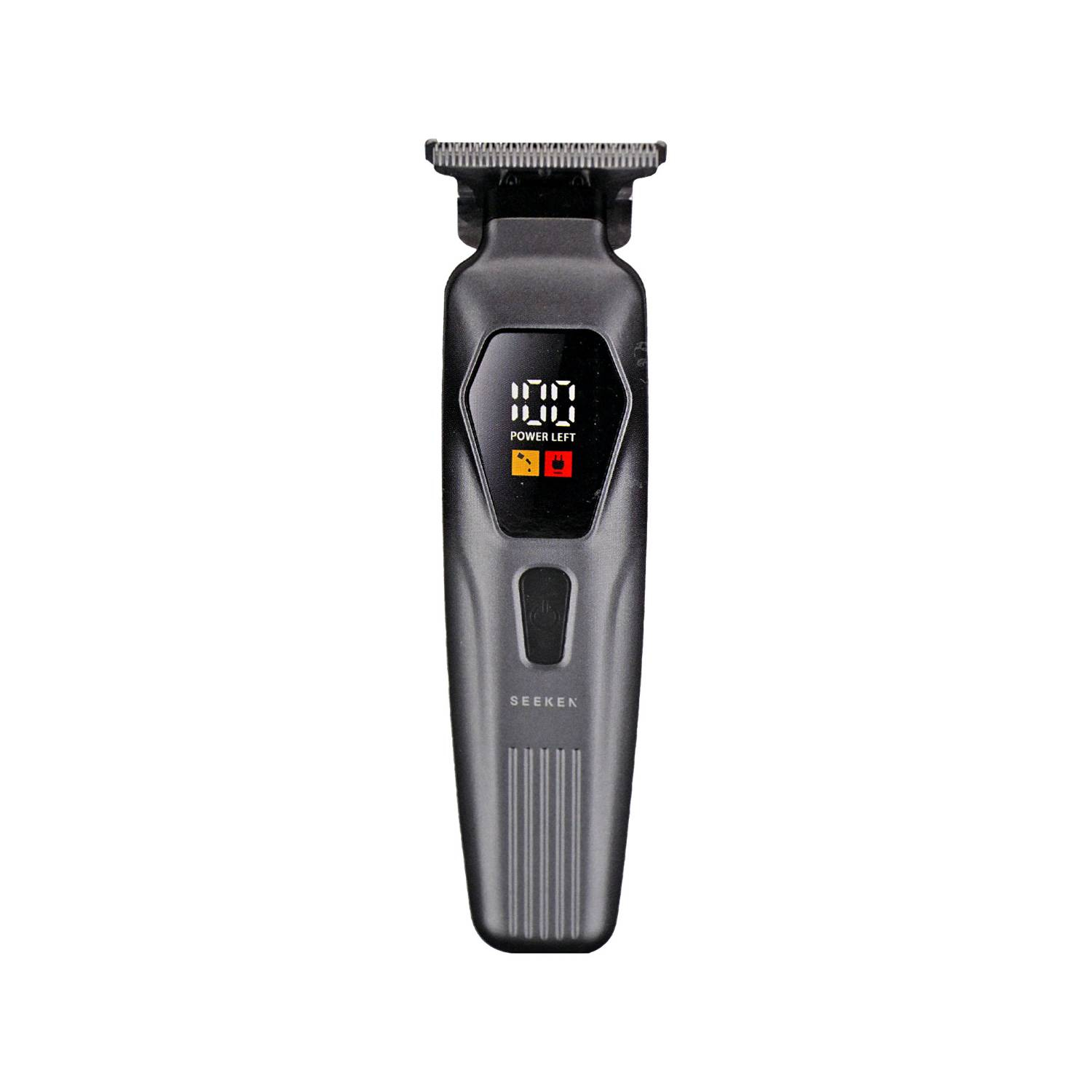 ماشین اصلاح موی سر و صورت شارژی حجم‌زن سیکن مدل seeken80 با تیغه استیل ضد زنگ، نمایشگر میزان شارژ و قابلیت استفاده با برق و باتری