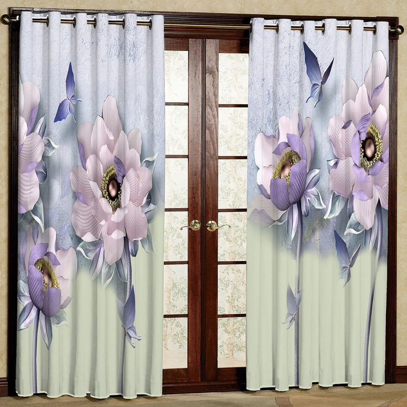  پرده مدل گل دار مخمل پانچی کد 4735 سایز 200x140 سانتی متر