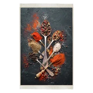 فرش ماشینی هانوکس مدل مدرن طرح قاشق کد AHC-880-1