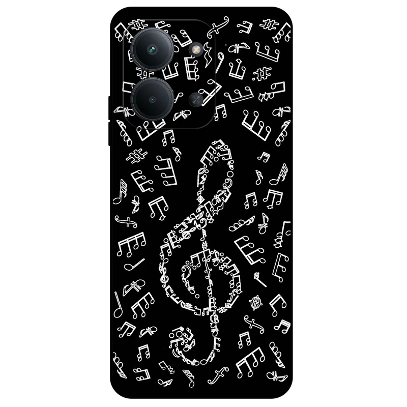 کاور مگافون طرح نوت موسیقی مدل 1370 مناسب برای گوشی موبایل شیائومی Poco C85 4G / Redmi 15C 4G