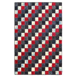 کلاژ فرش  سه متری سبحه طرح چهل تکه  پچ ورک کد FDC-4885