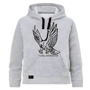 هودی پسرانه طرح عقاب کد J30 رنگ طوسی