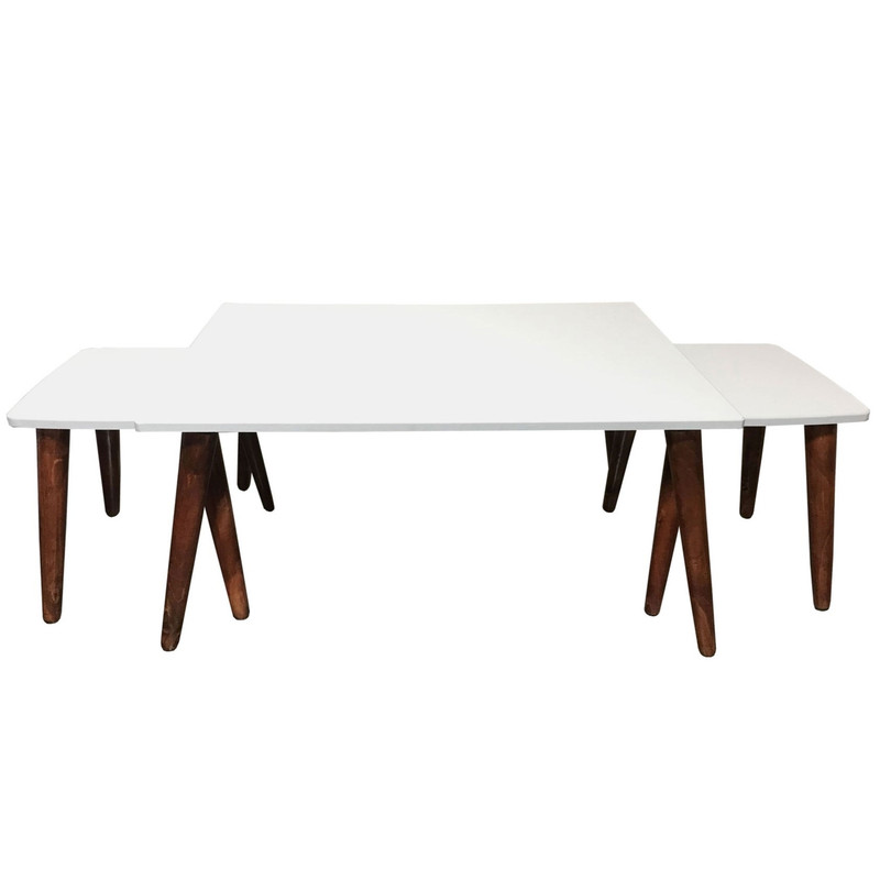 میز پذیرایی مستطیلی مدل مینیمال کد 21 مجموعه سه عددی