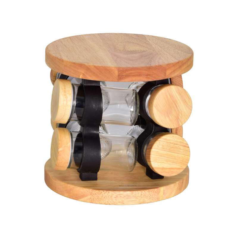 ست جا ادویه 8 پارچه لیمون مدل چوبی کد 2305