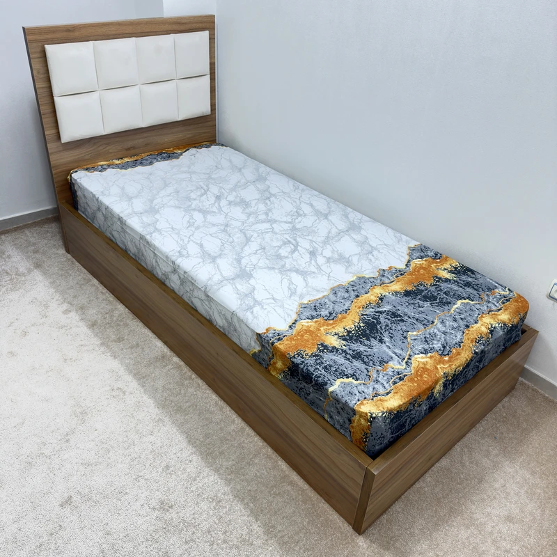 ملحفه ناتوسا مدل کشدار آتشفشان یک نفره سایز 120x200 سانتی متر