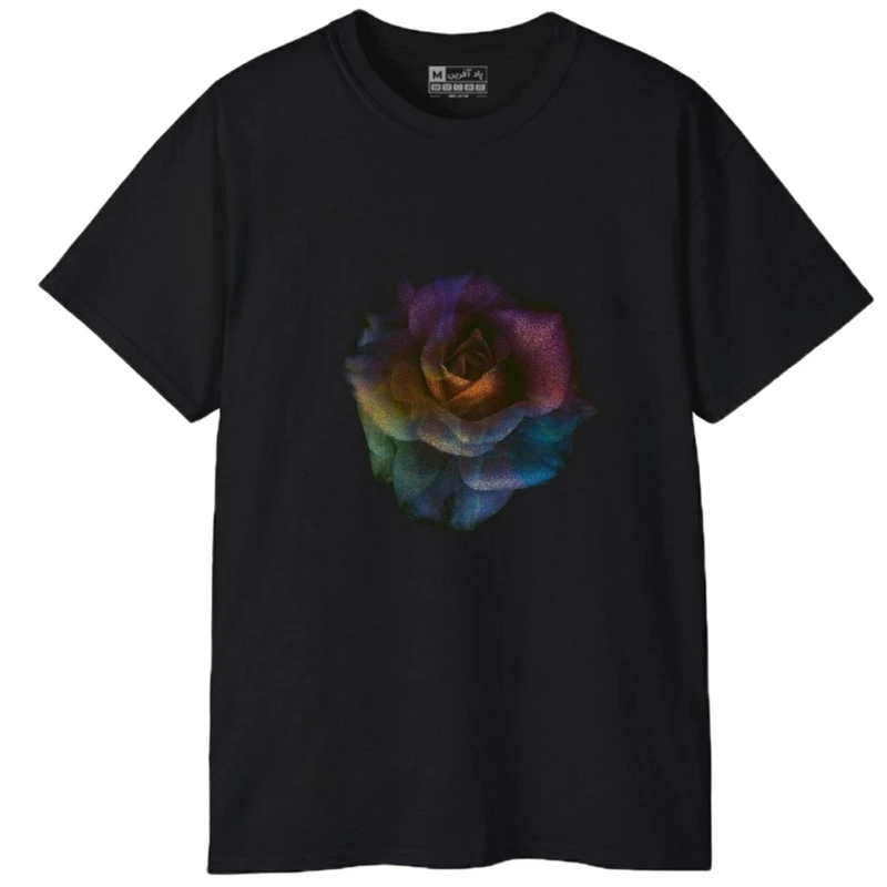 تی شرت آستین کوتاه مردانه پاد آفرین مدل گل کد 175