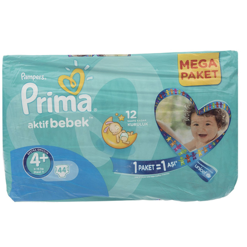 پوشک پمپرز مدل Prima سایز +4 بسته 44 عددی پوشک پمپرز مدل Prima سایز +4 بسته 44 عددی
