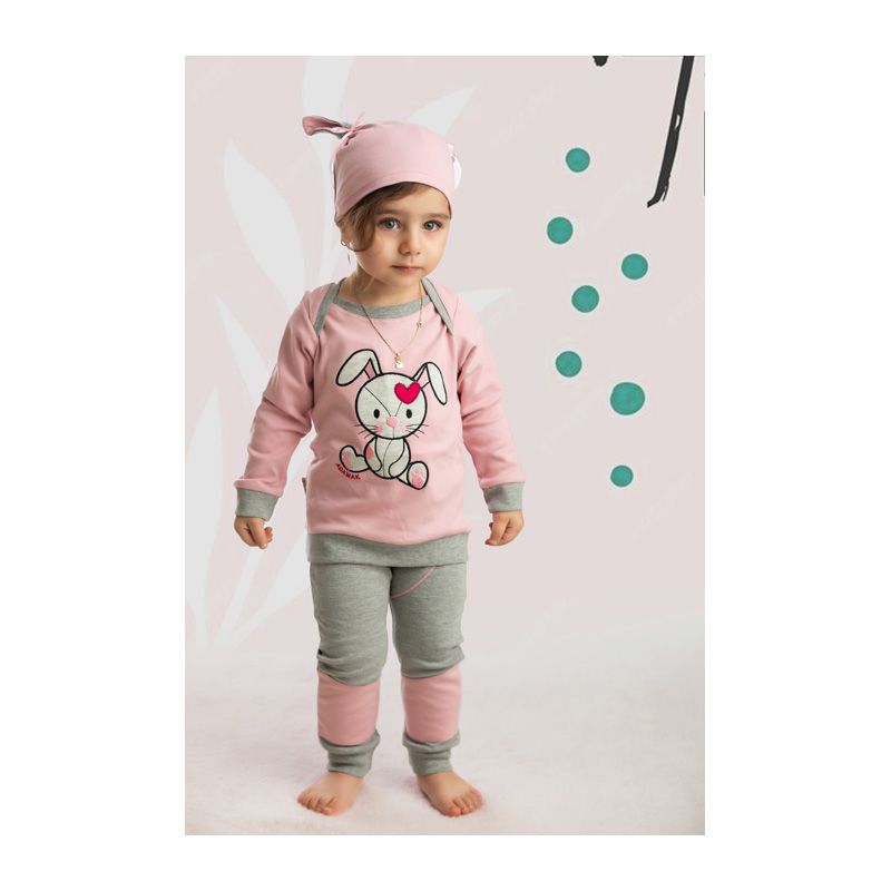 ست 3 تکه لباس نوزادی آدمک طرح خرگوش کد 118061 -  - 3