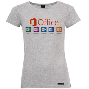 تی شرت آستین کوتاه زنانه 27 مدل Microsoft Office Full کد MH911