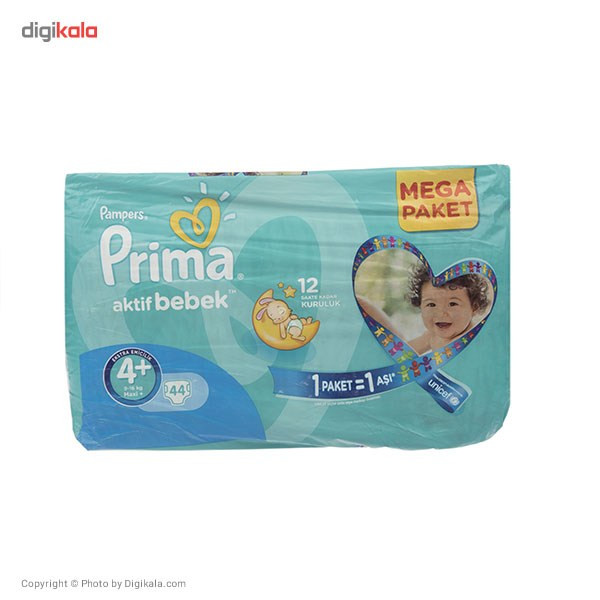 پوشک پمپرز مدل Prima سایز +4 بسته 44 عددی پوشک پمپرز مدل Prima سایز +4 بسته 44 عددی