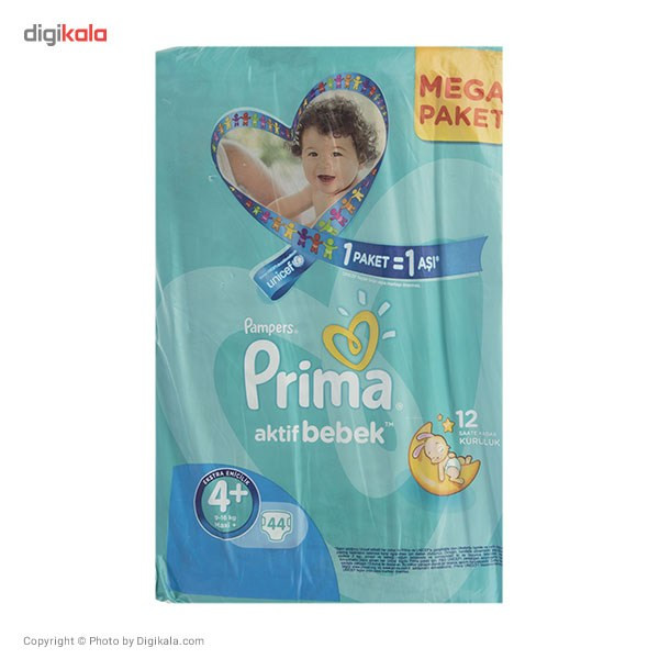 پوشک پمپرز مدل Prima سایز +4 بسته 44 عددی پوشک پمپرز مدل Prima سایز +4 بسته 44 عددی