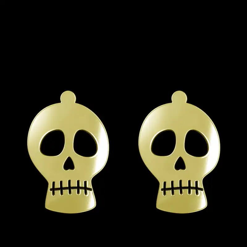 گوشواره طلا 18 عیار زنانه مدوپد مدل جمجمه کد GA1-15729