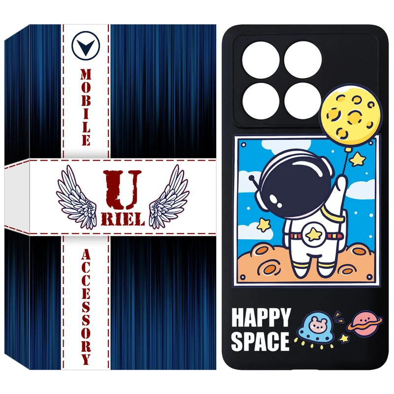 کاور یوریل مدل KSH کد 7 طرح فضانورد مناسب برای گوشی موبایل شیائومی Poco X6 Pro