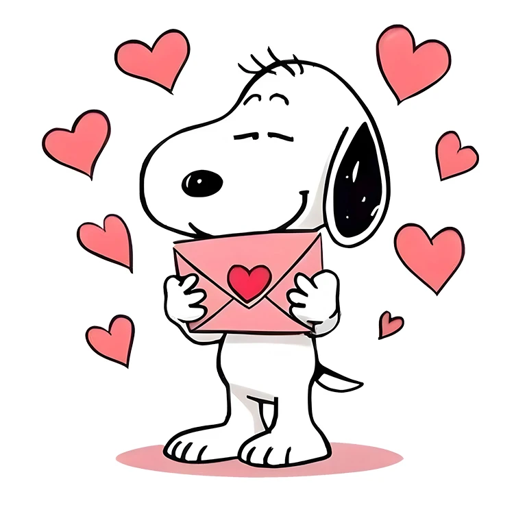 استیکر پارچه و لباس پاد آفرین مدل کارتونی کیوت اسنوپی بامزه کد S5324