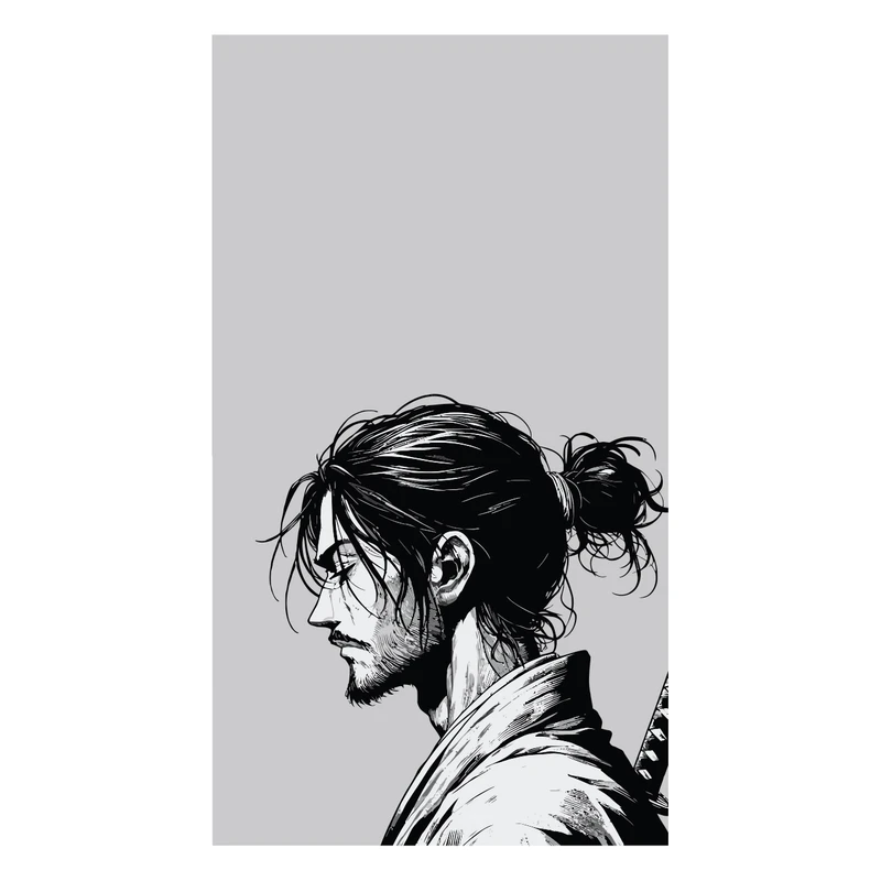 برچسب لپ تاپ پویا مارکت طرح سامورایی کد 3232