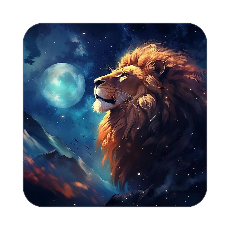 زیر لیوانی کاکتی طرح شیر مدل mp24165