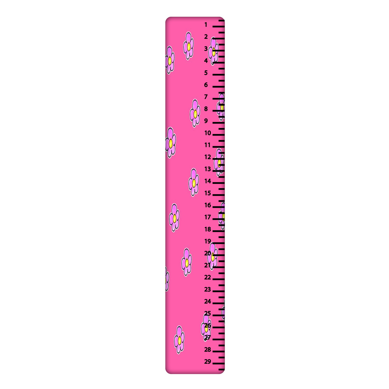 خط کش 30 سانتی متر طرح گل کد 953