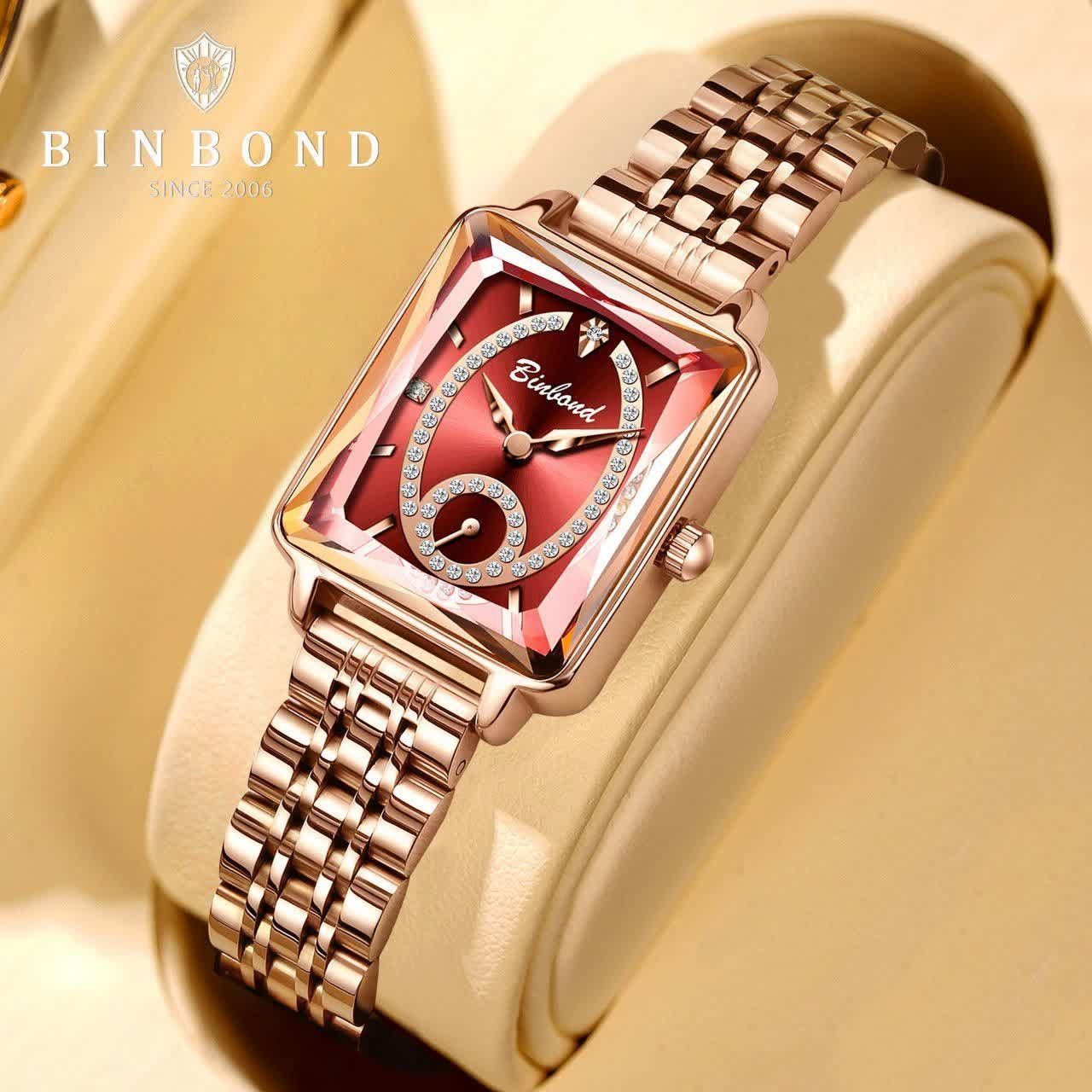 ساعت مچی عقربه‌ای کوارتز زنانه بین باند مدل اسپرت کلاسیک بند استیل زیر ثانیه قفل مخفی کد 002 -  - 4