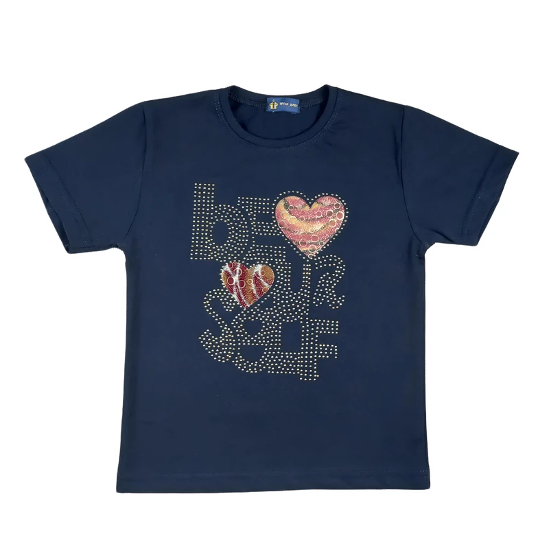 تی شرت آستین کوتاه دخترانه مدل 601016BE