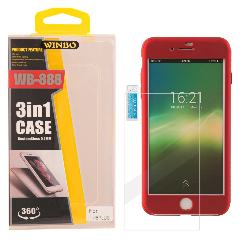 کاور 360 درجه وینبو مدل WB-888 مناسب برای گوشی موبایل اپل Iphone 7 PLUS / 8 PLUS به همراه محافظ صفحه نمایش