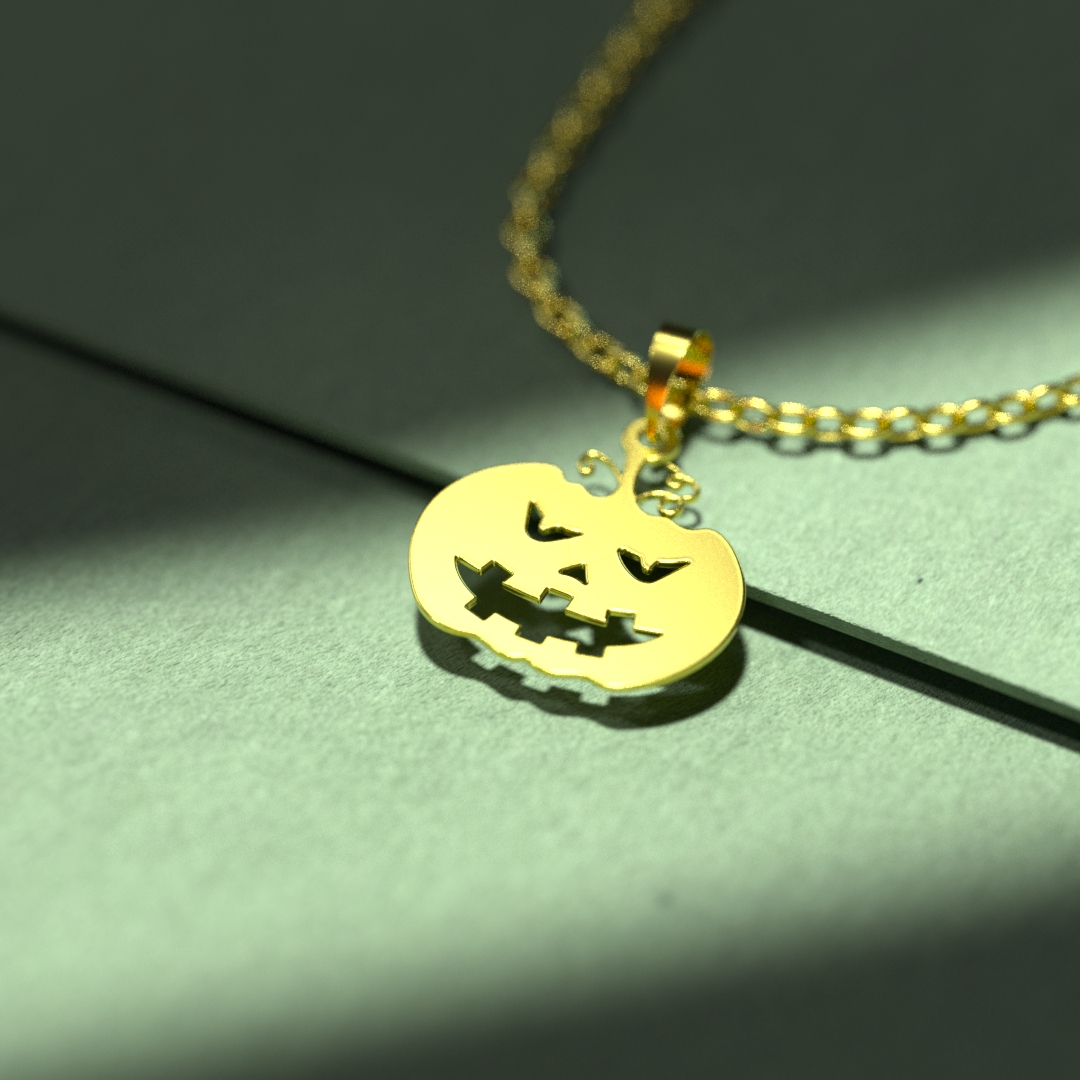 گردنبند طلا 18 عیار زنانه مدوپد مدل هالووین کد G3-1-1083