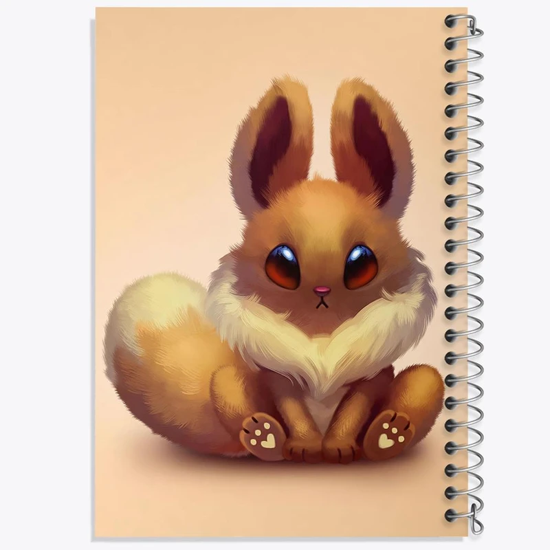 دفتر شطرنجی 50 برگ خندالو طرح ایو انیمه پوکمون کد 17300