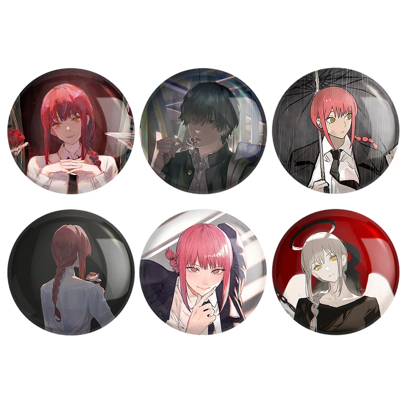 مگنت خندالو طرح انیمه مرد اره ای Chainsaw Man کد 1363A مجموعه 6 عددی