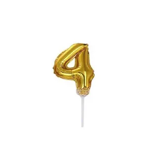 بادکنک فویلی مدل عدد روی کیک شماره 4 کد NH-1