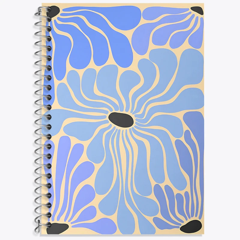 دفتر زبان 50 برگ خندالو مدل دو خط طرح گل گلی کد N5890