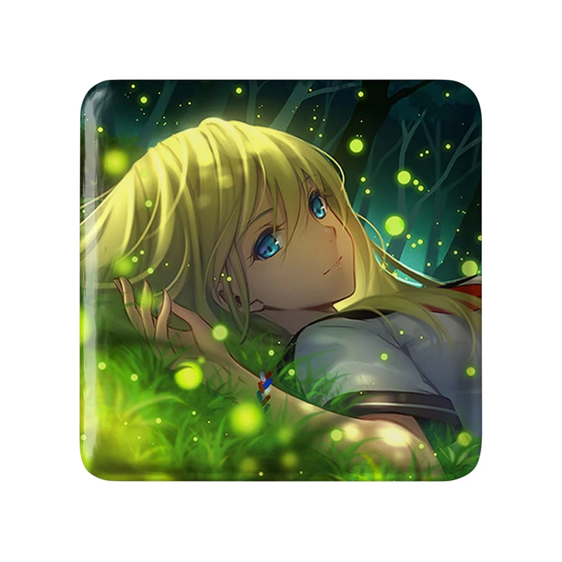 مگنت خندالو طرح دختر انیمه ای  مدل مربعی کد 18028