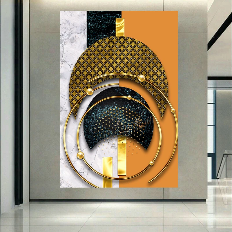 تابلو بوم طرح مخمل دکوراتیو مدرن مدل هندسی کد AR30994