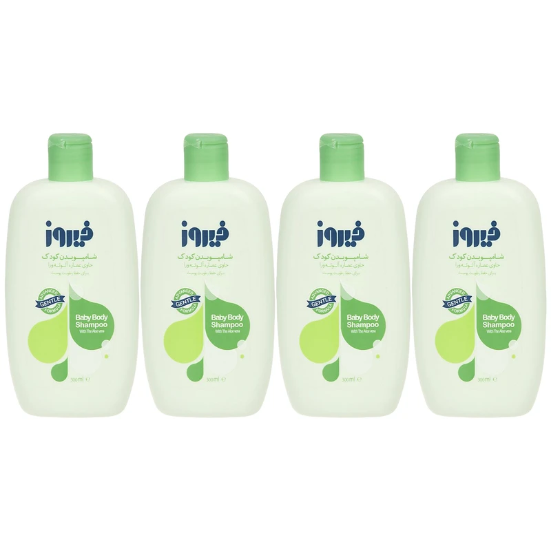شامپو بدن بچه فیروز مدل A13 حجم 300 میلی لیتر مجموعه 4 عددی