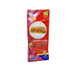 پاکت ساندویچ تندیس مدل نایلونی بسته 100 عددی