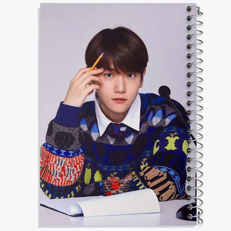 دفتر مشق 100 برگ خندالو طرح بکهیون گروه اکسو EXO کد 13607