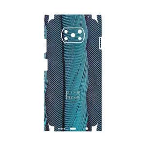 MAHOOT Turquoise feathers-FullSkin Cover Sticker for Xiaomi Poco X3 NFC