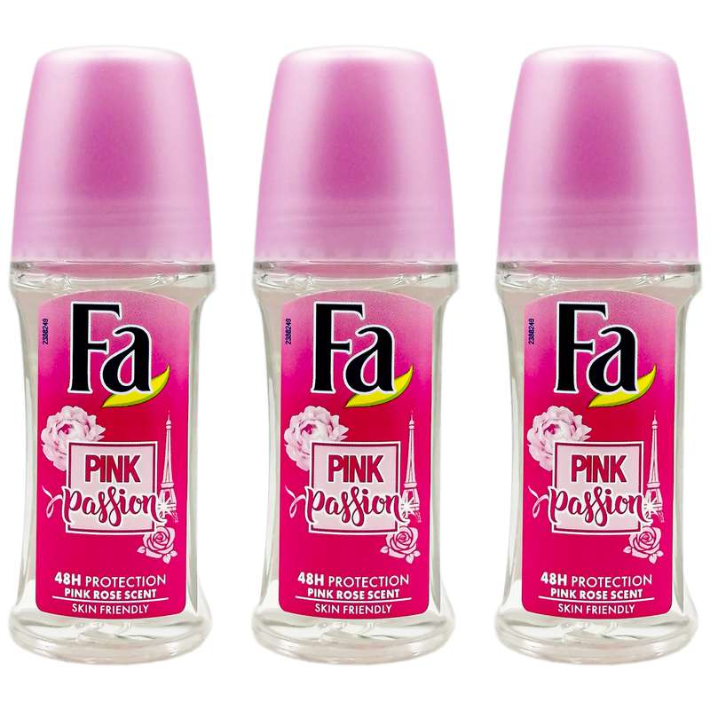رول ضد تعریق زنانه فا مدل Pink Passion حجم 50 میلی لیتر مجموعه 3 عددی رول ضد تعریق زنانه فا مدل Pink Passion حجم 50 میلی لیتر مجموعه 3 عددی