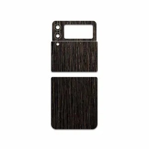 MAHOOT Dark-Gold-Stripes-Wood Cover Sticker for Samsung Galaxy Z Flip3 5G
