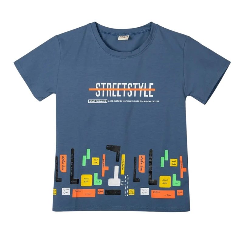 تی شرت آستین کوتاه پسرانه مدل MD3-CF3494