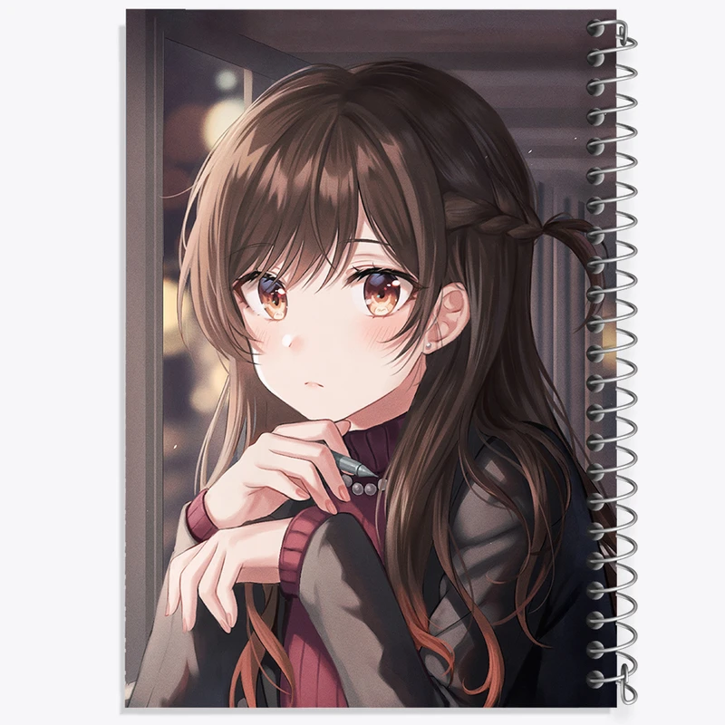 دفتر ژورنال نویسی 50 برگ خندالو مدل نقطه ای طرح چیزورو انیمه کانوجو اوکاری کد 34832