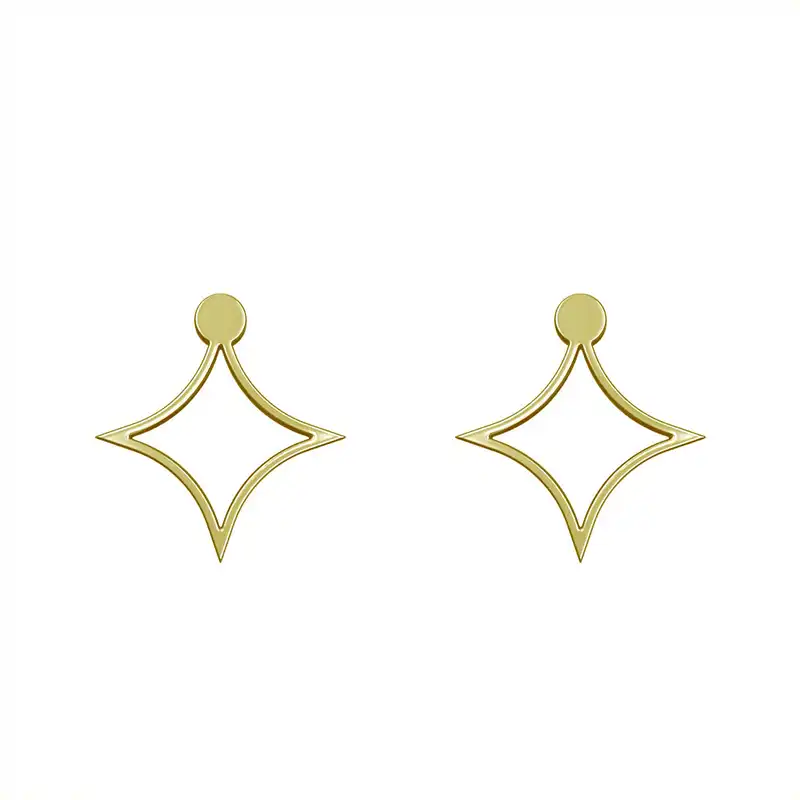 گوشواره طلا 18 عیار زنانه مدوپد مدل ستاره کد GA1-15530