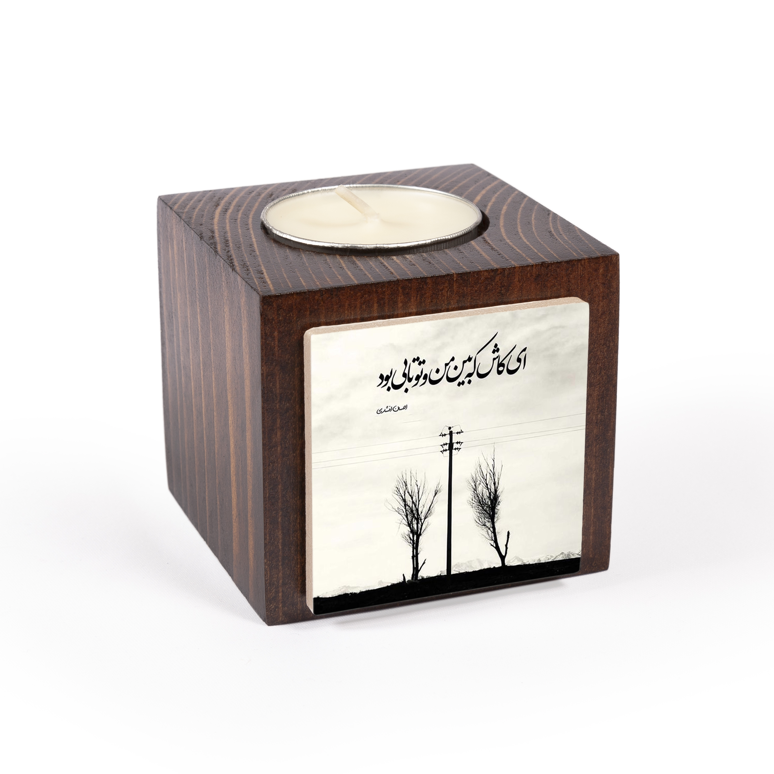 جاشمعی چوبی بیندو طرح شعر گرافی منظره مدل JSHBD177