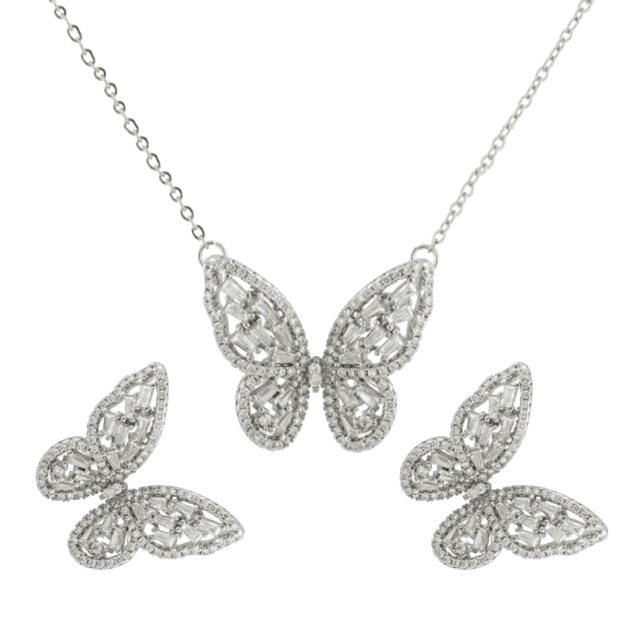 نیم ست زنانه زد جی جولری مدل پروانه کد zj2505 نیم ست زنانه زد جی جولری مدل پروانه کد zj2505