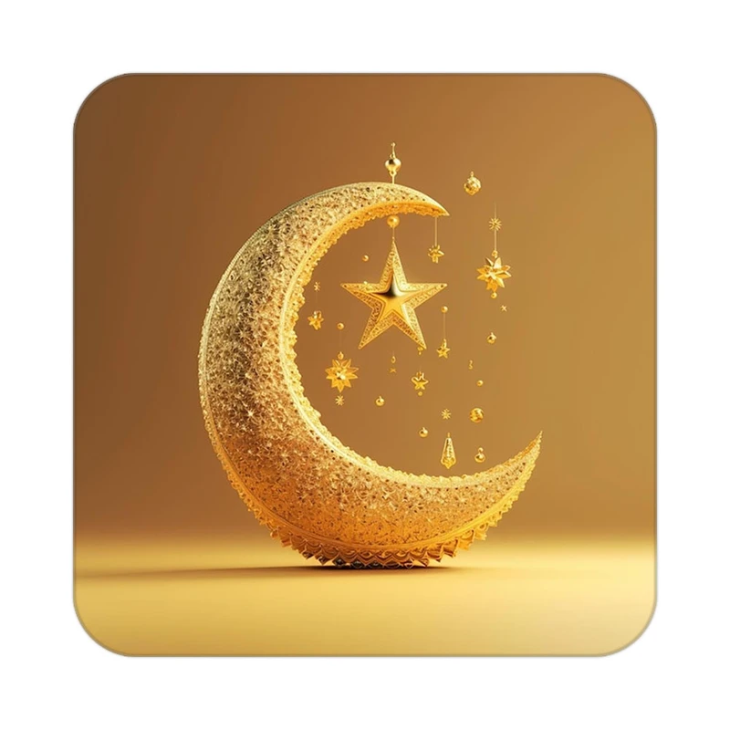 زیر لیوانی کاکتی طرح ماه و ستاره مدل mp53017