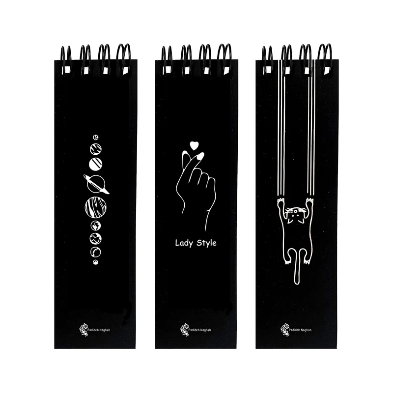 دفترچه یادداشت پدیده نقش مدل mini bell بسته 3 عددی