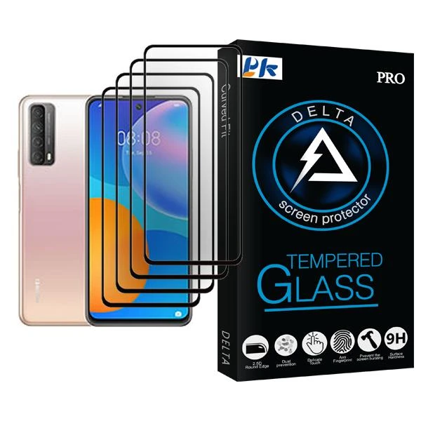 محافظ صفحه نمایش پی کی مدل Delta Glass MIX004 مناسب برای گوشی موبایل هوآوی Y7a بسته چهار عددی