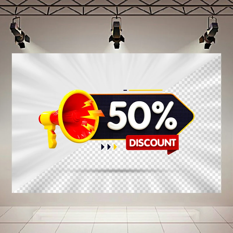 پوستر طرح مخمل حراج مدل 50 درصد تخفیف کد AR305178